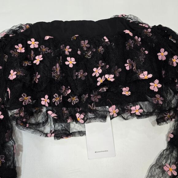 Lovers and Friends Juliana Top in Black and Pink XXS - Picture 9 of 12